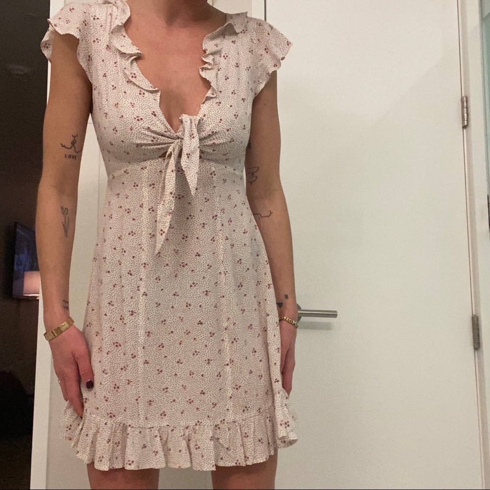 Auguste tie-front mini dress